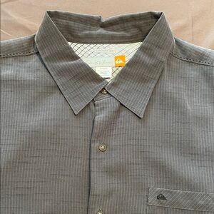Quiksilver Men's Charcoal Striped Shirt